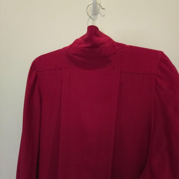 Vintage Red Umi Collections Anne Crimmins 100% Silk Dress Size 10 Holiday Party - Picture 8 of 10